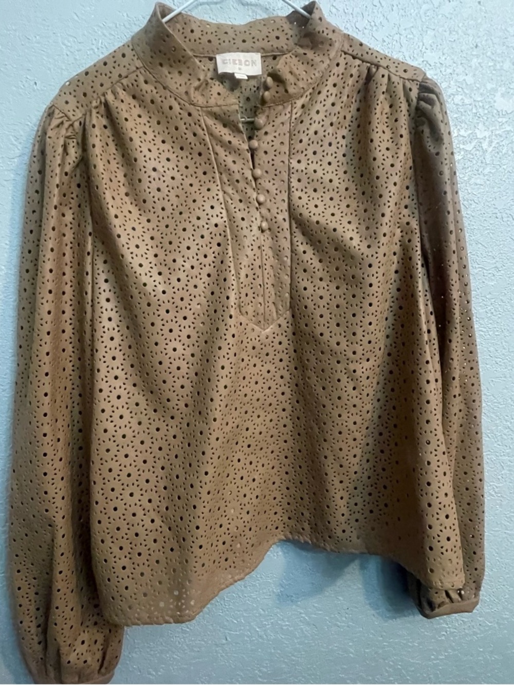 Ett:torn Brown Eyelet Midi Skirt